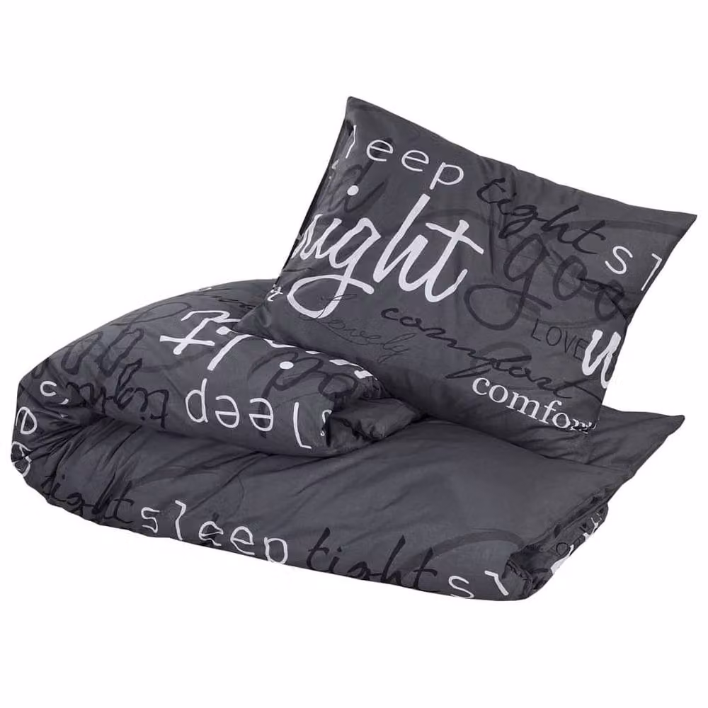 Berkfield Home Black Cotton Duvet Cover and Pillowcase Set, 200 x 220 cm – 3
