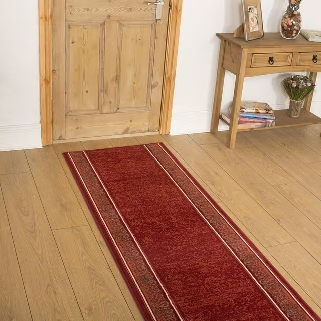 runrug Tribal Hallway Carpet Runner Rug in Red, W: 60 cm, L: 150 cm – 1