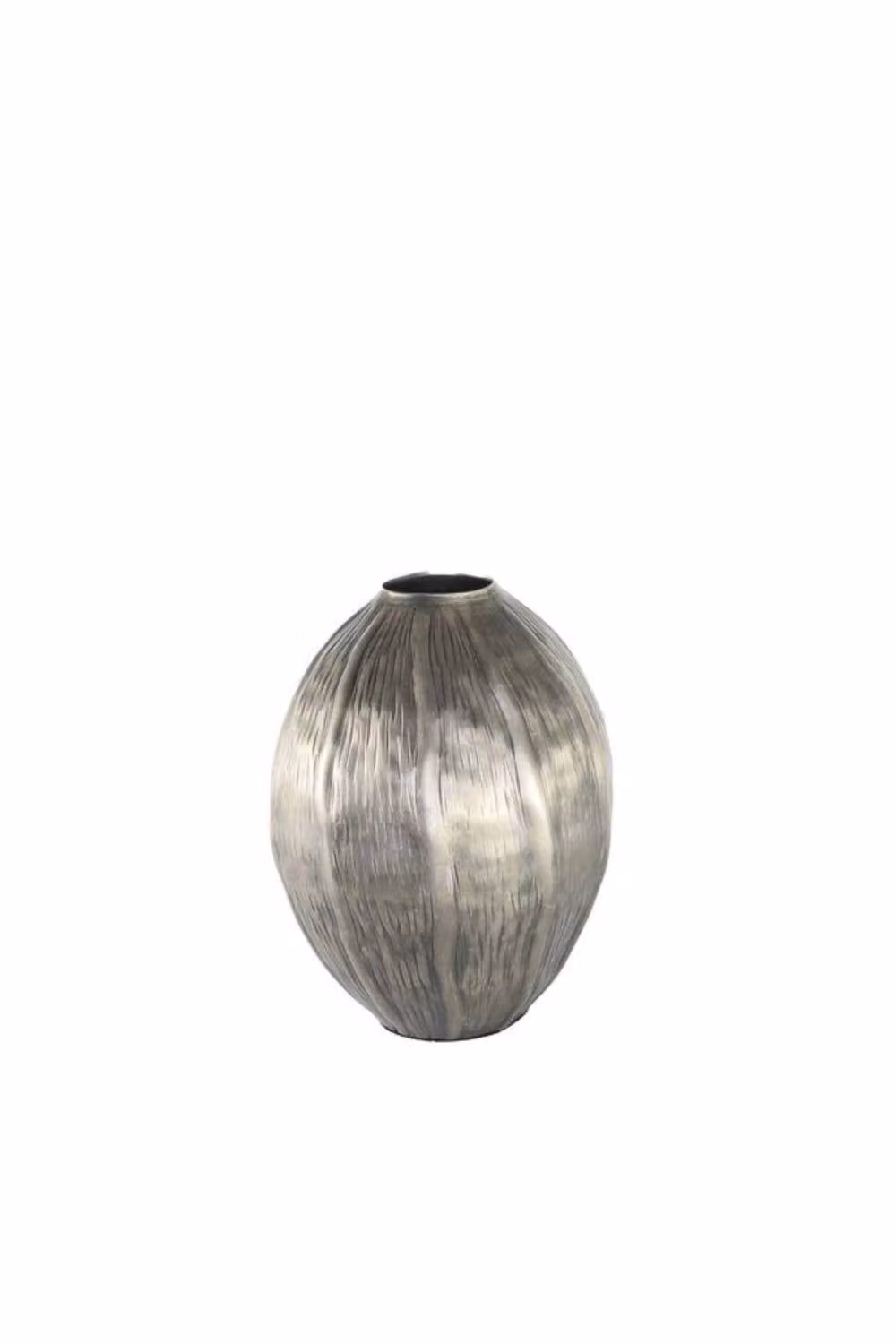 KDMD Antique Silver Seed Metal Tabletop Vase, Height: 22.5 cm – 2