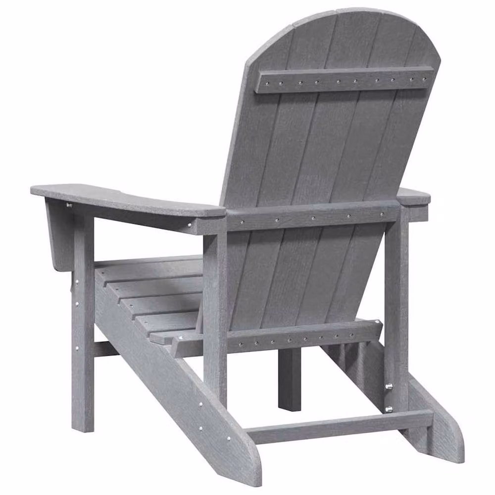 Berkfield Home Traditional Adirondack Chair in Light Grey, W/D/H: 74 x 82 x 91 cm – 3