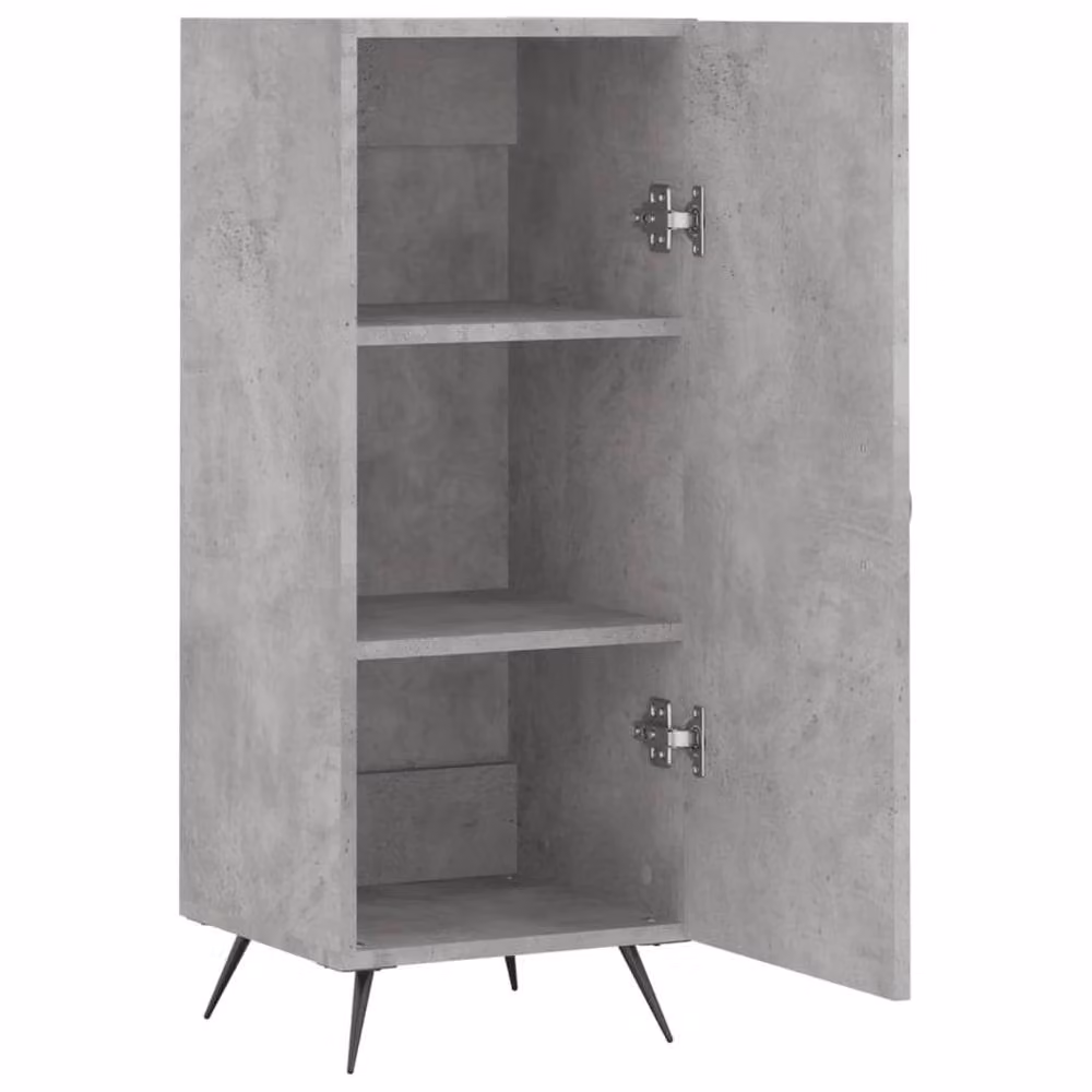 Berkfield Home Industrial Sideboard in Concrete Grey, W/D/H: 34.5 x 34 x 90 cm – 2