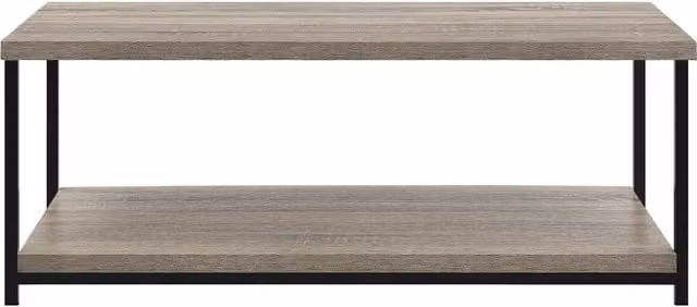 Novogratz Mid-Century Round Coffee Table in Grey and Brown