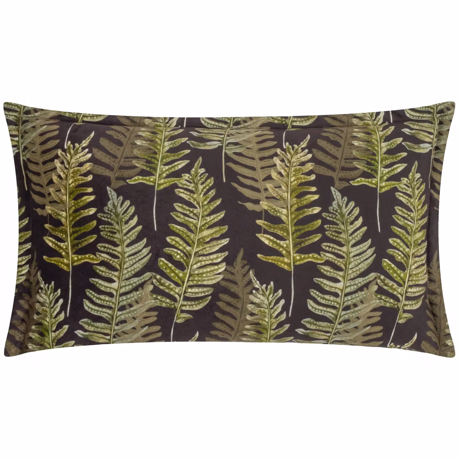 Wylder Nature Kielder Forest Fern Night Velvet Cushion in Black and Green, W/D/H: 50 x 30 x 50 cm – 2