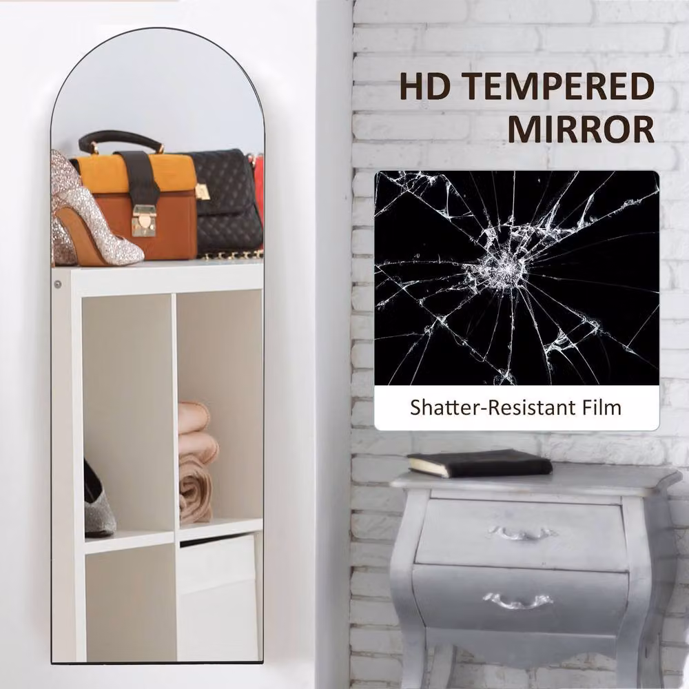 STILVORA Full Length Arched Freestanding Mirror in Black – 3