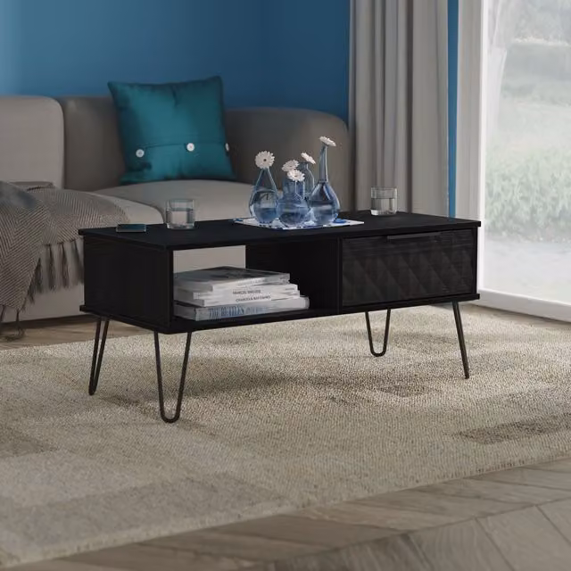 2 U Islay 1 Drawer Coffee Table in Black – 1