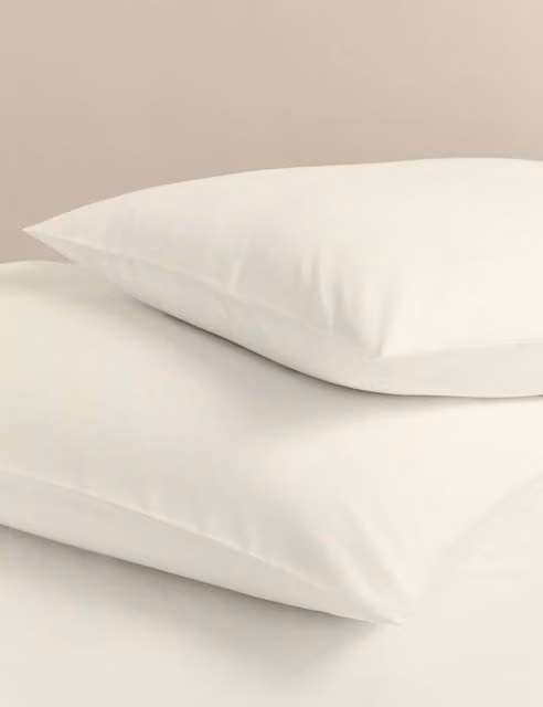 M&S 2 Pack Cooling and Breathable Lyocell Rich Pillowcases in Beige