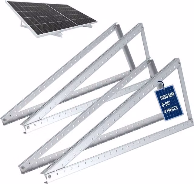 NuaSol Triangular Solar Panel Bracket in Silver Aluminium and Stainless Steel