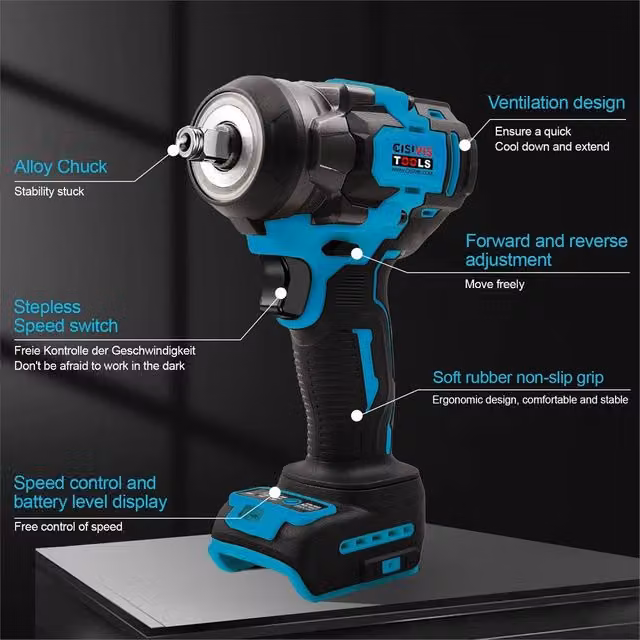 Nordara 1500Nm Brushless 1/2" Impact Wrench for Makita 18V in Turquoise – 1
