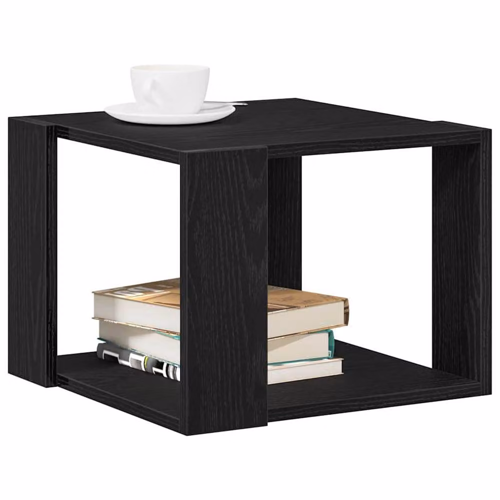 Berkfield Home Black Oak Coffee Table, W/D/H: 40 x 40 x 30 cm – 3
