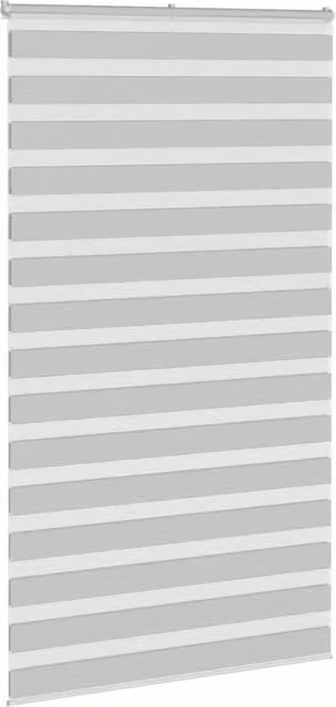 Berkfield Home Elegant Zebra Blind in Light Grey, W: 135 cm, H: 230 cm