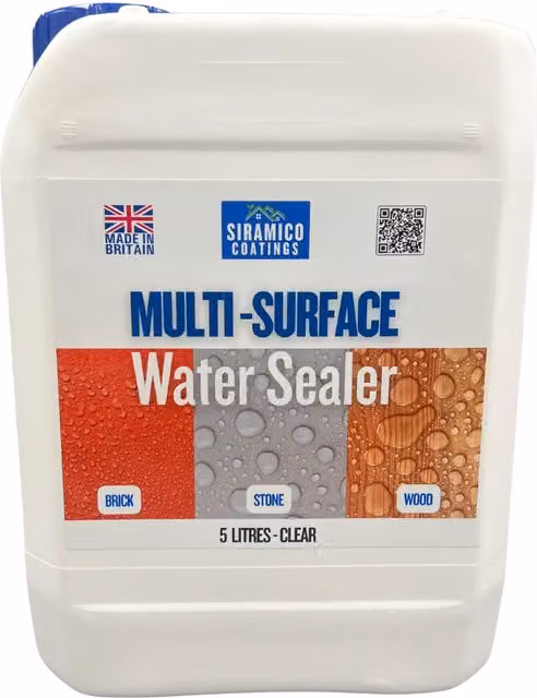 Siramico Coatings Multi-Surface Water Sealer, Transparent Water-Based Dispersion, 5 l – 1