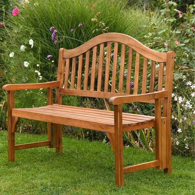 Garden Gear Two Seater Acacia Wood Folding Bench in Brown