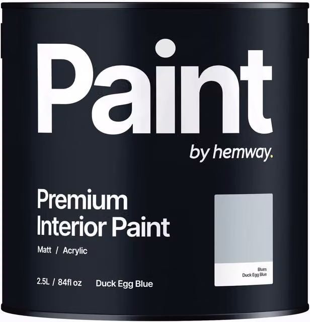 Hemway Matt Acrylic Interior Dispersion Paint in Blue, 2.5 l