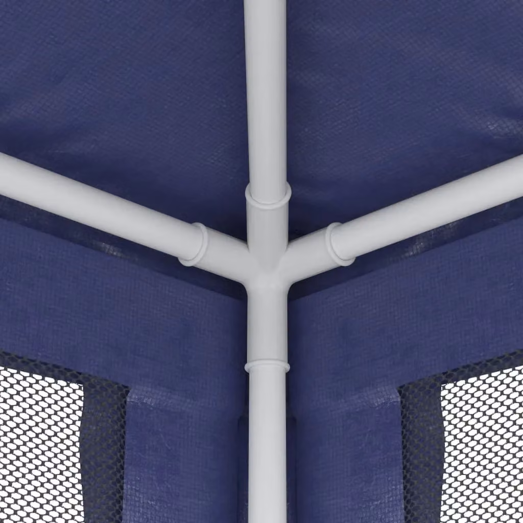 Berkfield Home Party Tent with 4 Mesh Sidewalls, Blue, W/D: 2 x 2 m – 4