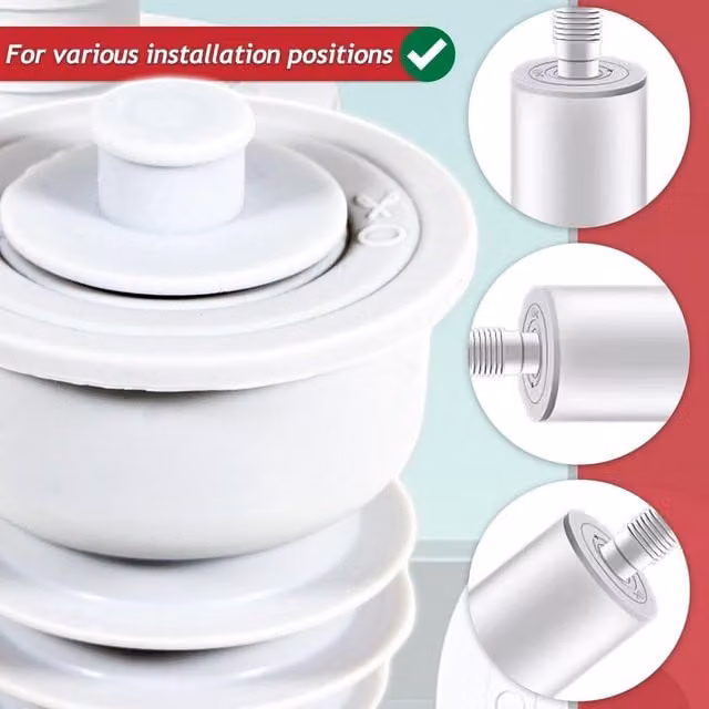 SPARES2GO Extra Long Plastic Drain Hose and Seal Plug Kit in Grey and White