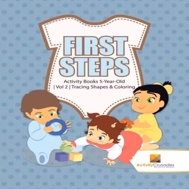 Activity Crusades First Steps Activity Books for 5-Year-Olds Vol 2 Tracing Shapes, Multicolour
