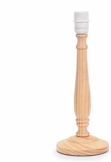 ValueLights Victoria Classic Tabletop Lamp Base in Brown Wood