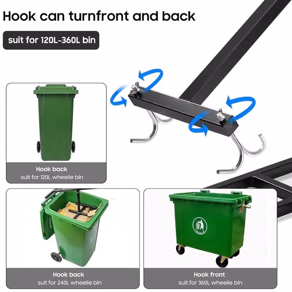 VOGREX Wheelie Bin Compactor Crusher in Black – 5