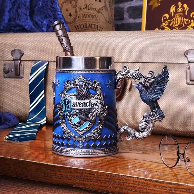 Nemesis Now Harry Potter Ravenclaw Collectible Resin Mug, Blue, Height: 15.5 cm