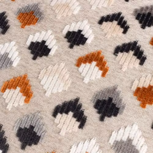 Paoletti Lexington Geometric Velvet Cushion in Orange and Grey, W/D/H: 60 x 40 x 40 cm – 2