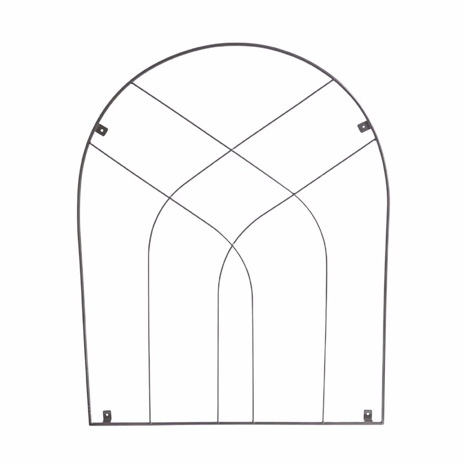 Ivyline Outdoor Arch Trellis in Galvanised Steel, H100cm x W80cm – 2
