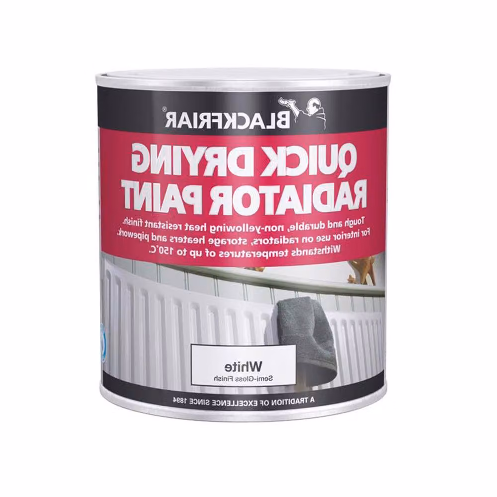 Blackfriar Quick Dry Opaque Radiator Paint, White, 500ml – 2