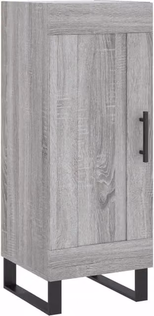 Berkfield Home Grey Sonoma Sideboard in Engineered Wood W/D/H: 34.5 x 34 x 90 cm