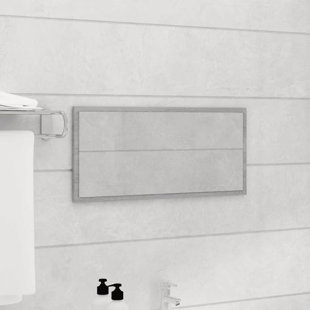 Berkfield Home 2 Piece Modern Grey Matt Bathroom Furniture Set Including Vanity Unit and Mirror Cabinet – 2