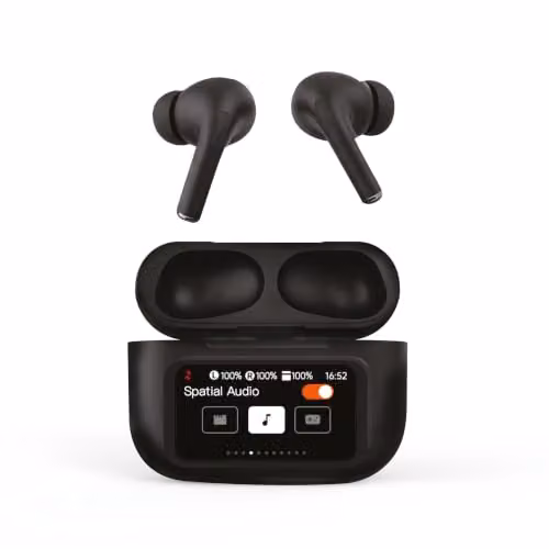 RED5 ANC EB10 Wireless In-Ear Bluetooth Earbuds with Touch Screen Charging Case, Black