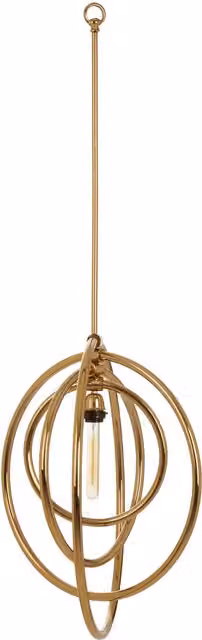 Fifty Five South Orsina Oval Pendant Light in Gold/Brass Finish