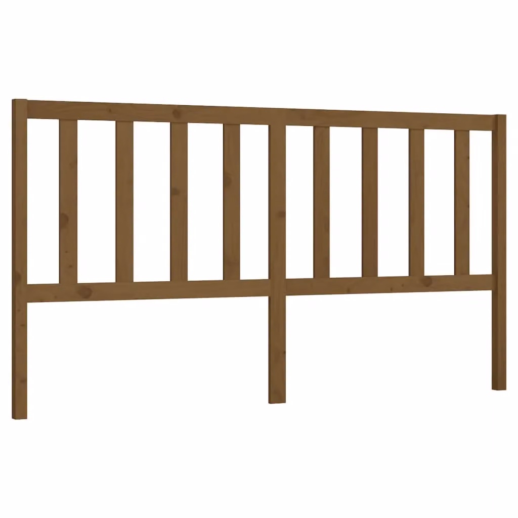 Berkfield Home Rustic Solid Wood Pine Bed Headboard in Honey Brown, W: 206 cm, D: 4 cm, H: 100 cm – 2