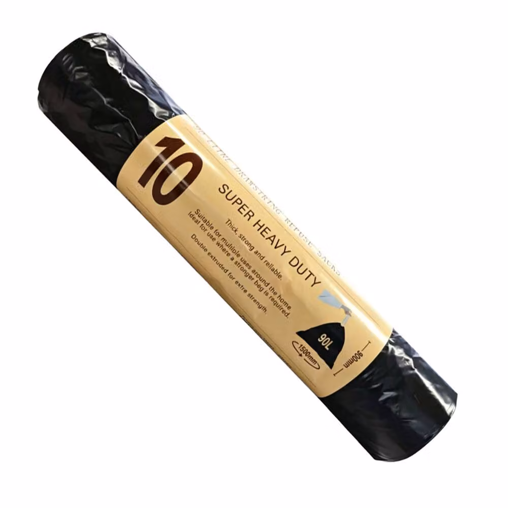 Groundsman 90L Black Plastic Rubble Sacks, Pack of 10 – 2