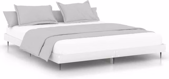 Berkfield Home White Bed Frame W/D/H: 200 x 200 x 20 cm