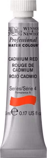 Winsor and Newton Professional Watercolour Paint, Cadmium Red, 5ml
