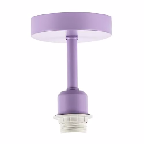 Happy Homewares Lavender Lilac Industrial Style Ceiling Light Fitting, W/D/H: 12 x 12 x 17 cm – 1