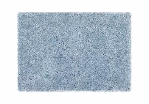 Rugs Direct Blue Polyester Rectangular Modern Plain Rug – 1