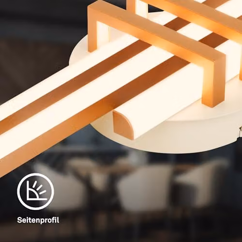 Briloner LED Ceiling Light, Warm White, Copper, W/D/H: 78.5 x 16 x 7.5 cm – 4