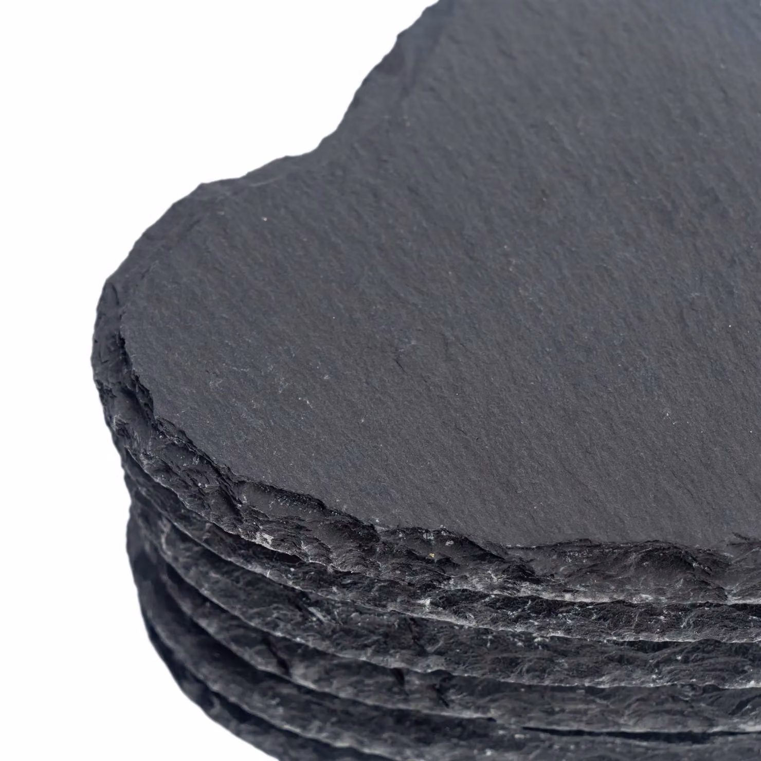 Argon Tableware Heart Shaped Black Slate Placemats, 25 cm – 4