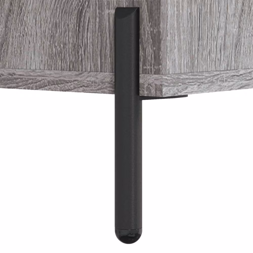 Berkfield Home Set of 2 Grey Sonoma Decorative Coffee Tables, W/D/H: 50 x 50 x 40 cm – 2
