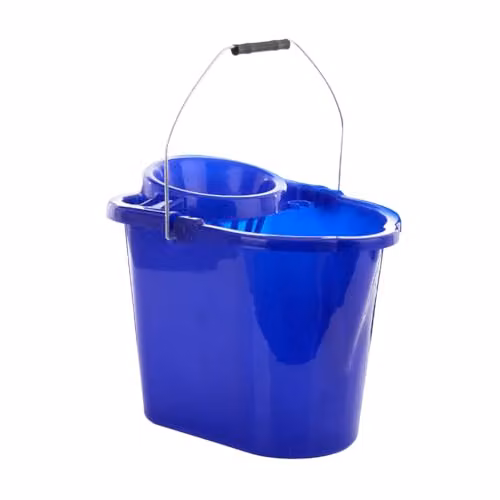 Leecroft Budget Oblong Mop Bucket, Blue, 14 l