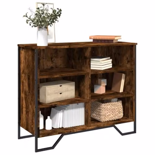 vidaXL Sideboard in Smoked Oak Brown, Engineered Wood, W/D/H: 91 x 35.5 x 74.5 cm – 3