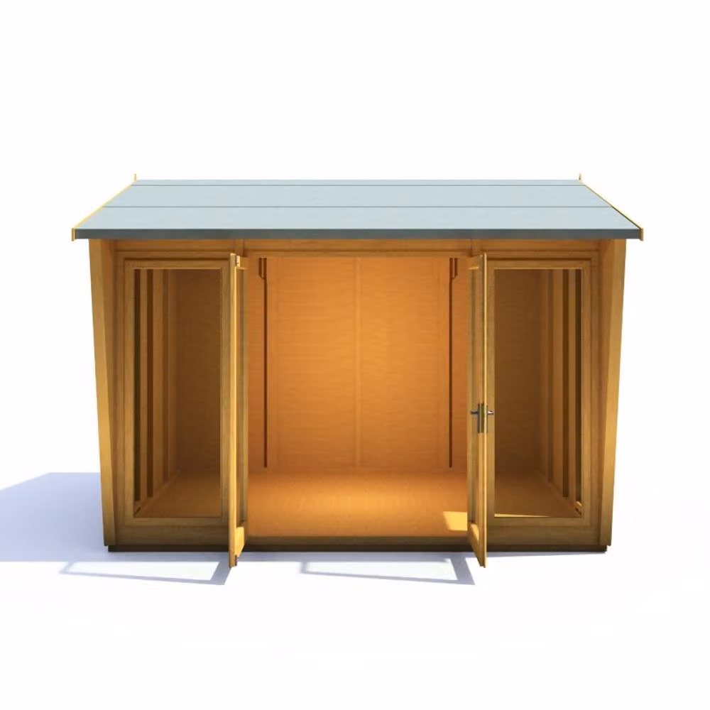 Shires Burghclere Wood Summerhouse in Brown, W: 320.8 cm, D: 294.3 cm, H: 241 cm – 2