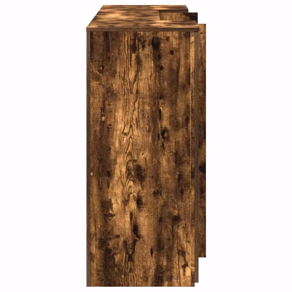 Berkfield Home Smoked Oak Reception Desk in Brown, W/D/H: 200 x 50 x 103.5 cm – 3
