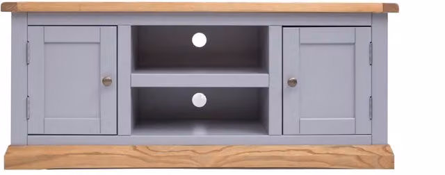 Cabinet Bits Biccari Grey 2 Door TV Cabinet in Waxed Ash Wood