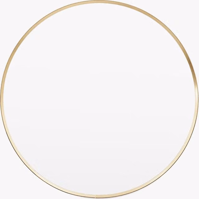 Perch & Parrow Glimpse Round Gold Mirror