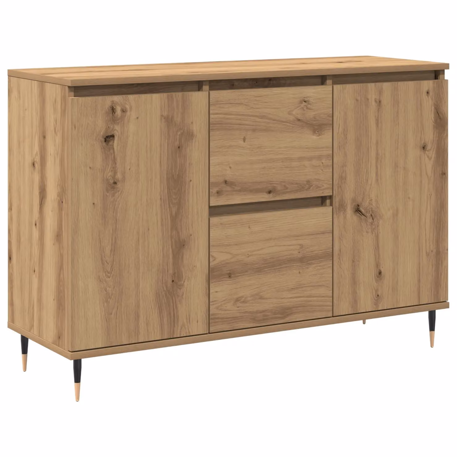 Berkfield Home Artisan Oak Sideboard with Doors and Drawers in Brown, W/D/H: 5 x 35 x 70 cm – 2