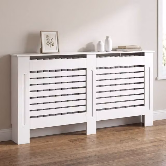 STILVORA White Radiator Cover with Shelf