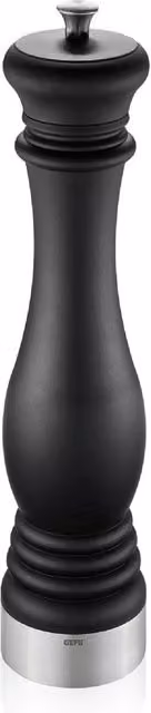 Gefu Flavio Manual Salt or Pepper Mill, Black, Ceramic, Large