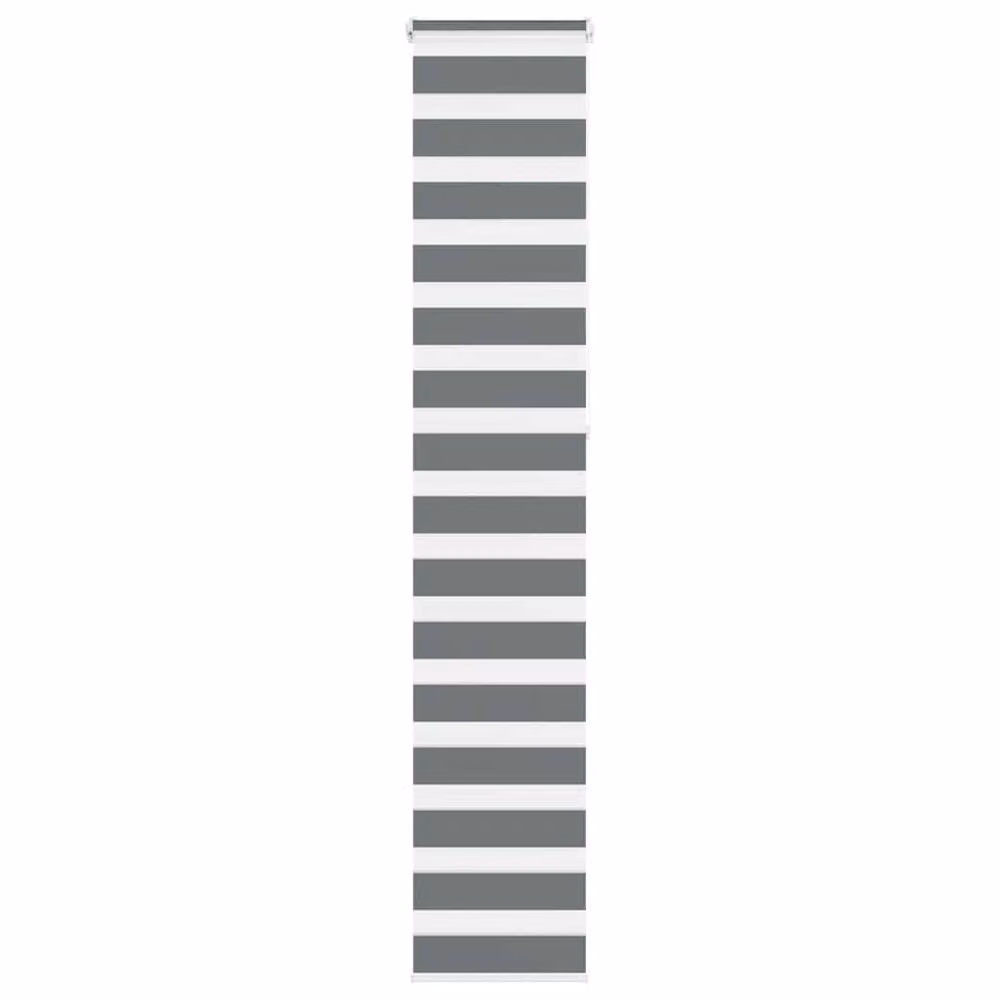 Berkfield Home Elegant Zebra Blind in Dark Grey, W: 50 cm, H: 230 cm, Polyester Fabric – 2