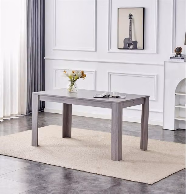 Kosy Koala Modern Rectangular Dining Table in Matt Grey MDF Wood